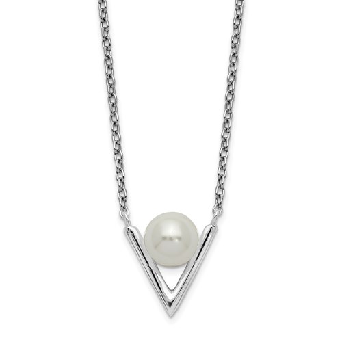 Sterling Silver Glass Pearl Necklace – Talley Jewelry