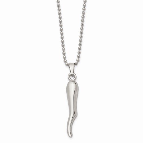 The Black Bow 14k Yellow Gold Hollow Italian Horn Necklace - 20 Inch -  Walmart.com